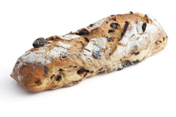 Baguette de pain aux olives